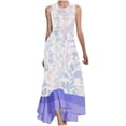 thumbnail image 1 of Vestidos Para Mujer Maxi Vestido Casual Cuello Redondo Sin Mangas Vacaciones Playa Impresión Vestido Largo Odeerbi ODB160253, 1 of 9