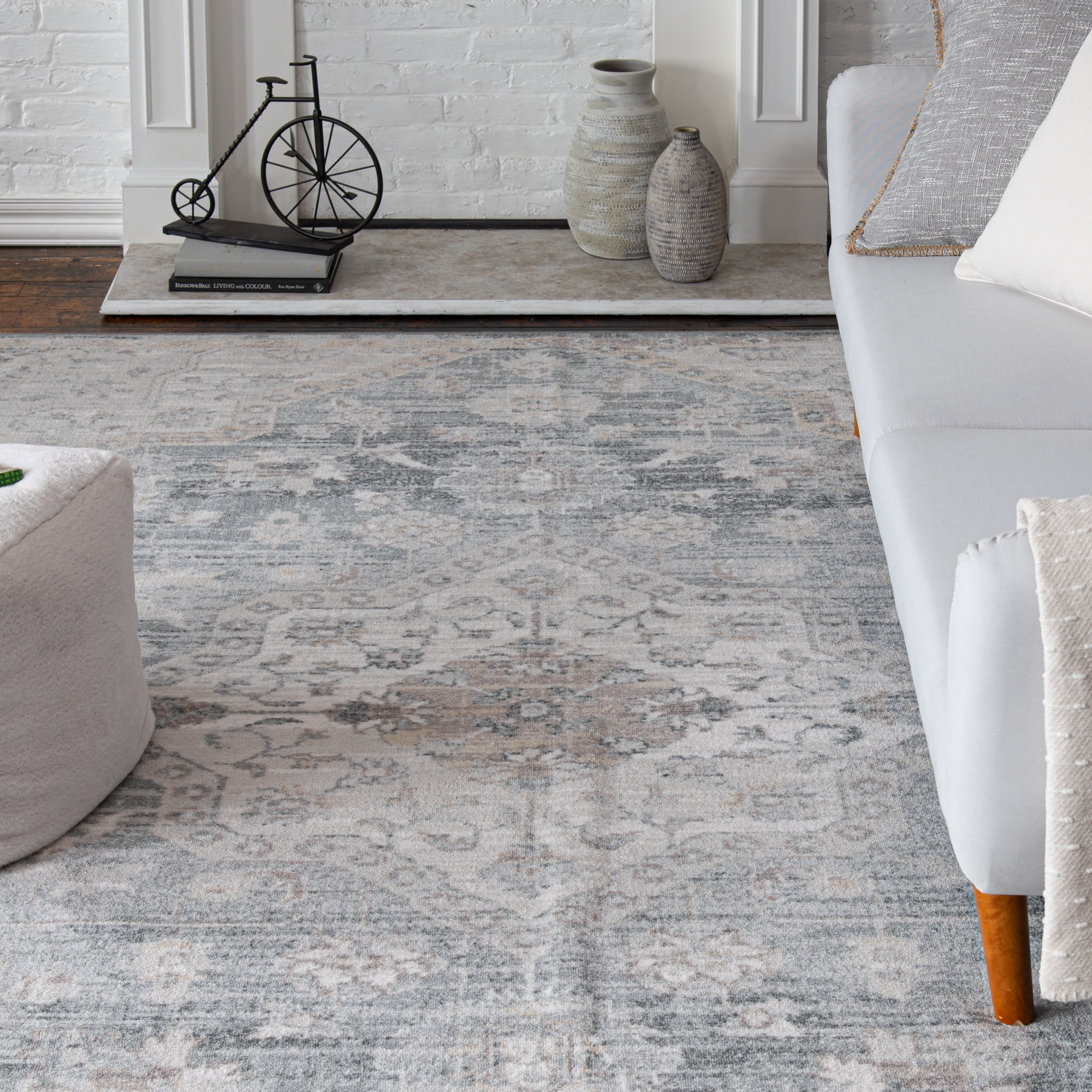 Mainstays Persian Medallion Indoor Area Rug, 7'10"x9'10"