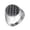 Silver, variant on Carbon Fiber Inlay Ring for Men Elliptical Stainless Steel Band with Woven Pattern Unique Statement Jewelry Silver Size 9