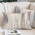 thumbnail image 2 of Beige Grey Lumar Pillow Covers,Abstract Mottled Art Retro Modern Painting Soft Breathable Throw Pillow Cases with Invisible Zipper,Decorative Pillowcase Pillows Protectors for Sofa Bed Chair 16"x24", 2 of 9