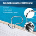 thumbnail image 6 of Costway 2pcs Swimming Pool Hand Rail Stainless Steel Ladder Stair Rail w/Base Plate, 6 of 10