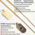 thumbnail image 4 of Metaljc Stainless Steel Initial Necklace, A-Z American Flag Dog Tag, Valentine's Gift for Men Women, 4 of 6