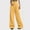 Yellow, variant on SNKSDGM Women's Plus Khaki Pants for Women Plus Size Dress Pants Women Tall Plus and Linen Wide Leg Culottes Women's Pendants Loose Semi Elastic High Waisted Thin Wide Leg Pants S