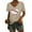 Kaki, variante sur T-Shirt à Manches Courtes pour Femmes Liquidation Femmes Chandails Mélangés T-Shirts de Baseball pour Femmes Festival de Baseball Couleur Unie Baseball Imprimé Col en V Haut à Manches Courtes