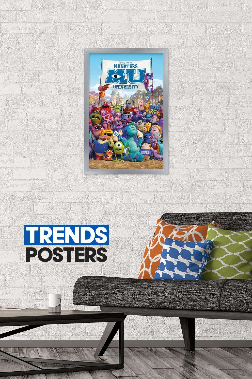 Disney Pixar Monsters University - One Sheet Wall Poster, 14.725" x 22.375", Framed