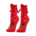 thumbnail image 4 of Calcetines de pareja hechos a mano, regalos, calcetines para mujeres, hombres, clubes, celebridades, calcetines con dedos del pie Naranja, 4 of 9