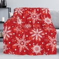 thumbnail image 5 of Winter Snowflakes Throw Blanket Lightweight Flannel Fleece Blankets Warm and Cozy Throws for Winter Bedding and Couch 50"X40" Inches for Kids Adults, 5 of 6