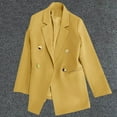 thumbnail image 4 of jtjvou Womens Blazers Dressy Casual Long Sleeve Work Office Suit Jackets Trendy Elegant Classy Blazer Professional Clothes Gold M, 4 of 5