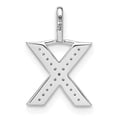 thumbnail image 4 of 14K White Gold Diamond 0.066-CT Lower Case Style X Initial Charm, 4 of 4