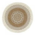 Boho Round Placemat 15 Inch - Farmhouse Woven Jute Fringe Table Mats ...