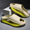 thumbnail image 3 of Unisex Slippers Comfortable Open Toe Soft Ladies Sandals Shower Bathroom EVA Sandals Khaki 40 41, 3 of 9