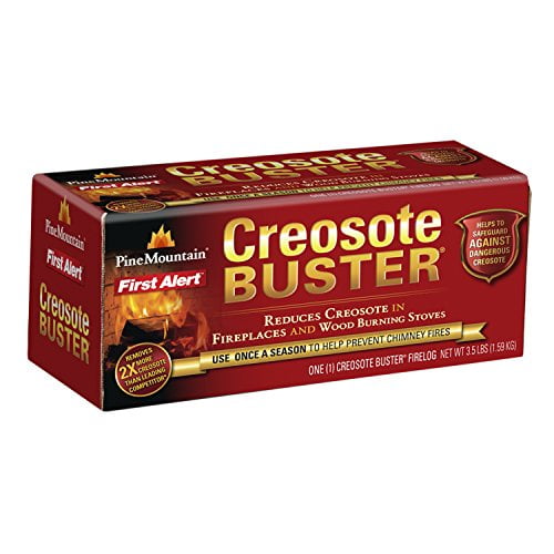 Pine Mountain 4152501500 First Alert Creosote Buster Chimney Cleaning Safety Fire log Large