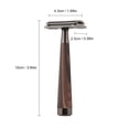 thumbnail image 4 of Navaja de afeitar de doble filo con mango de madera, diseño abierto y seguro para uso en casa o por barberos profesionales, sin hojas incluídas, disponible en tonos claros y oscuros de veta de madera., 4 of 6
