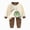 H011-Brown, variant on NOLDARES Pajamas Sets Toddler Boys Girls Snug Fit Pjs Kids Short Sleeve Graphic Top & Pants Sleepwear(H011-Brown)