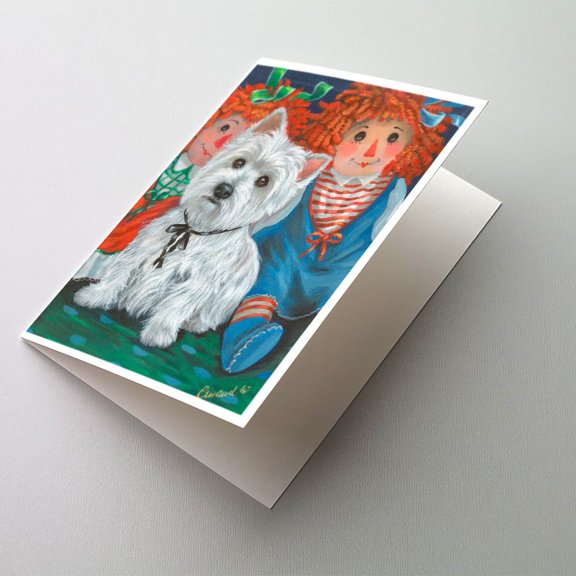 Westie Ragdoll Greeting Cards and Envelopes Pack of 8
