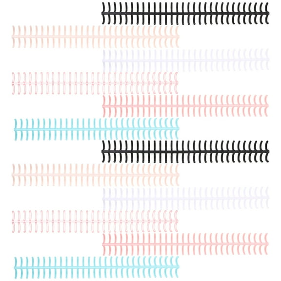 12 Pcs Reusable Spiral Binding Plastic Loose-leaf Coil Office