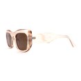 thumbnail image 4 of Mod Lunettes de Soleil pour Femmes à Grand Oeil de Chat Carrées Beige Brun, 4 of 4