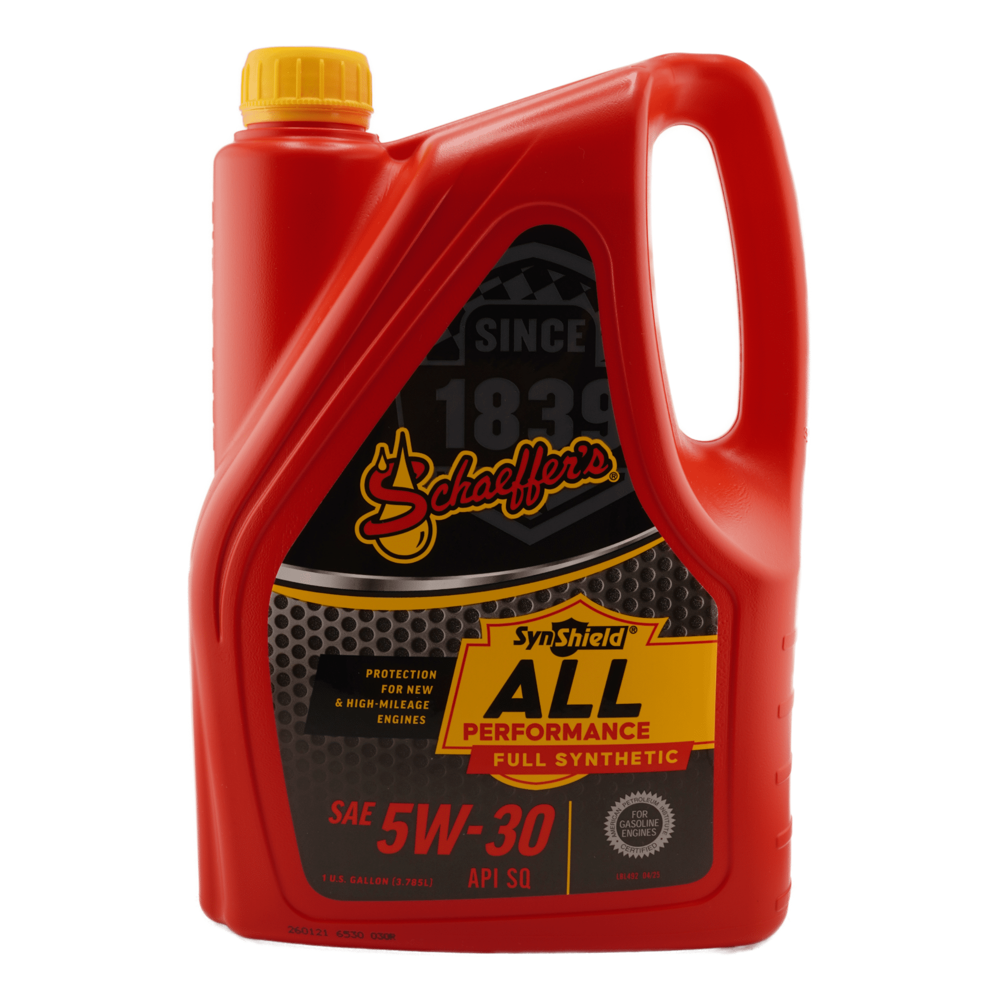 Schaeffer’s 6530 SynShield All Performance Full Synthetic 5W-30 Engine Oil, 1 Gal - 2 Pack