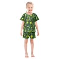 thumbnail image 3 of Grass Seamless Summer Pajama Set Soft Cotton Short Sleeve Sleepwear 2PCS Pajama Sets Breathable Lounge Set Size 8Y, 3 of 7