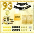 thumbnail image 2 of 93rd Birthday Decoration Black and Gold for Boy & Girl, 93rd Cake Topper, 93rd Party Supplies for Her and Him, 93rd Birthday Photo Props, 2 of 5