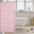 thumbnail image 3 of Manfei Geometric Polka Dot Print Shower Curtain 72Wx84L,Pink Girly Bowknot Bathroom Shower Curtain, 3 of 5