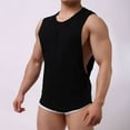 thumbnail image 1 of Man Casual Loose Solid-Color Sports Shorts Round-Neck Tank Sets, 1 of 4
