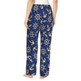 thumbnail image 3 of Balery Anchors and Nautical print Women's Pajama Pants,Ultra Lightweight Pjs,Lounge Pant-Medium, 3 of 9