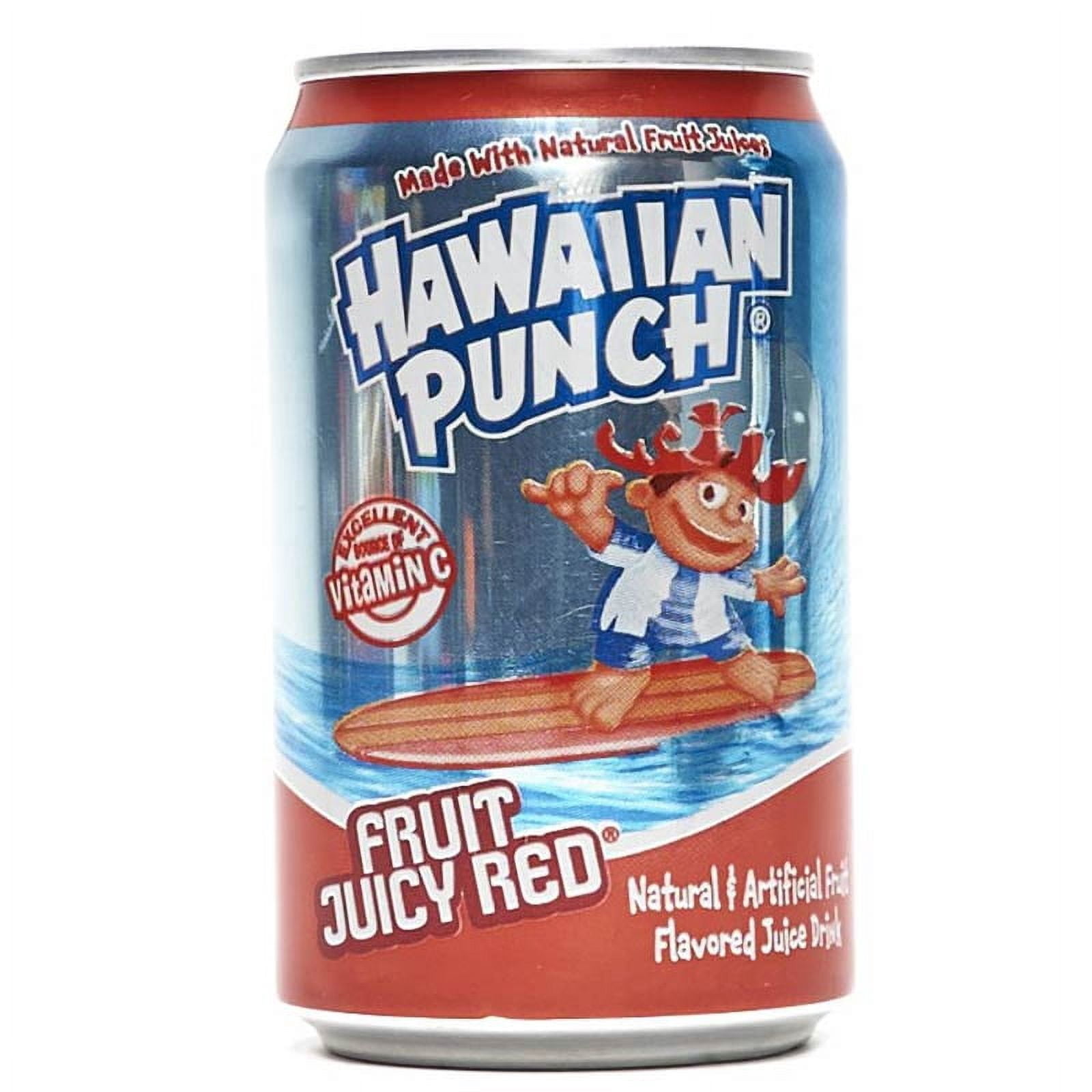 Hawaiian Punch Fruit Juicy Red, Fruit Punch Juice Drink, 8 fl oz Aluminum Cans, Shelf-Stable