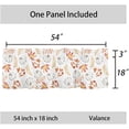 thumbnail image 6 of Fall Autumn White Pumpkin Kitchen Curtains Valance for Windows Thanksgiving Decor Orange Leaves Harvest Curtain Farmhouse Rod Pocket Window Treatment for Bathroom living Room Decorations 54x18inch, 6 of 6