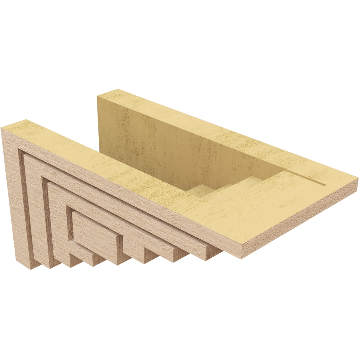 5"W x 10"D x 5"H Wide Landon Rough Cedar Woodgrain TimberThane Corbel, Primed Tan