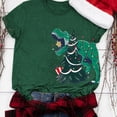 thumbnail image 2 of Camisas de Navidad Para Mujer, Manga Corta, Casual, Copo de Nieve de Papá Noel, Divertidas Camisetas Con Estampado Odeerbi ODB205471, 2 of 8