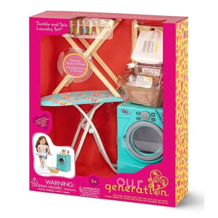 Our Generation Tumble and Spin Laundry Set for 18 Dolls Walmart