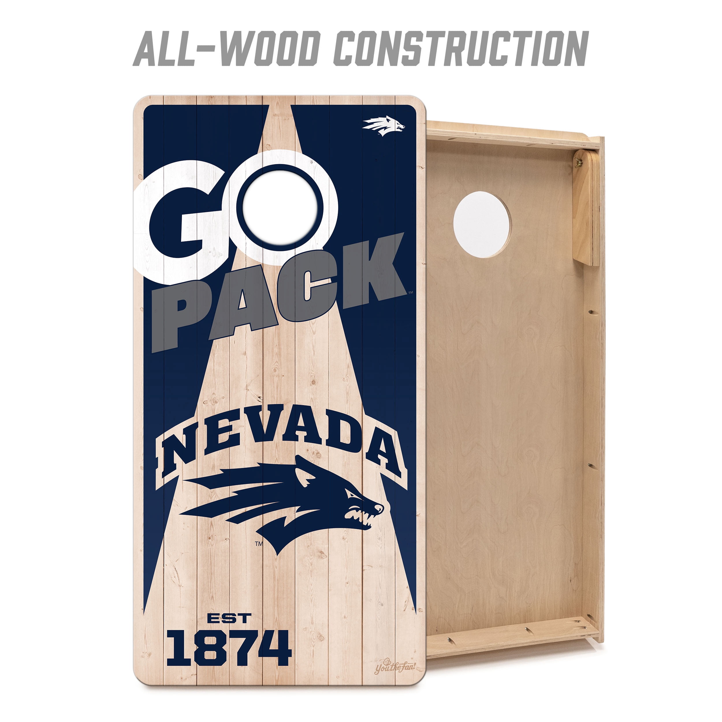YouTheFan NCAA Nevada Wolf Pack 2' x 4' Cornhole Game No Bags