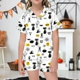 thumbnail image 2 of WEAIXIMIUNG Ensemble 2 Pcs Pyjamas pour Enfants Enfants Imprimé Graphique Chemise à Boutons à Manches Courtes Shorts Ensemble de Pyjama 10-11 Ans, 2 of 5