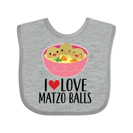 

Inktastic I Love Matzo Balls Gift Baby Boy or Baby Girl Bib