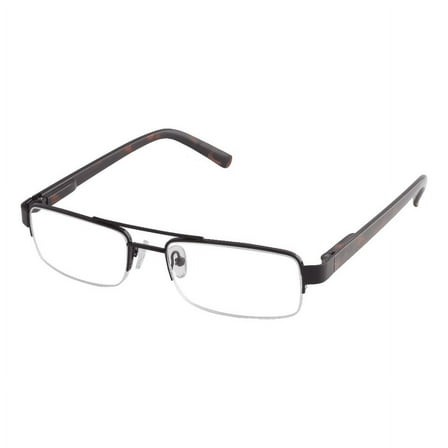 Dr. Dean Edell Anaheim Rimless Reading Glasses,  1.75, Black