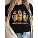 thumbnail image 1 of Camiseta de Mujer de Verano BásicaWomen'S Fashion T-shirt, Women'S Casual Crew Neck T-shirt, Three Glasses Chicken Wearing High Heels Print, Fashion Casual Spring/Summer Sports Short Sleeve T-ShirtF, 1 of 6