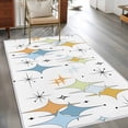 thumbnail image 2 of 3'x5' Rug for Living Room Bedroom, Blue Yellow Diamond Washable Area Rugs Non-Slip Carpet Mats, Modern Geometric Middle Century Indoor Low Pile Area Rug Runner for Kitchen, Mudroom, 2 of 8