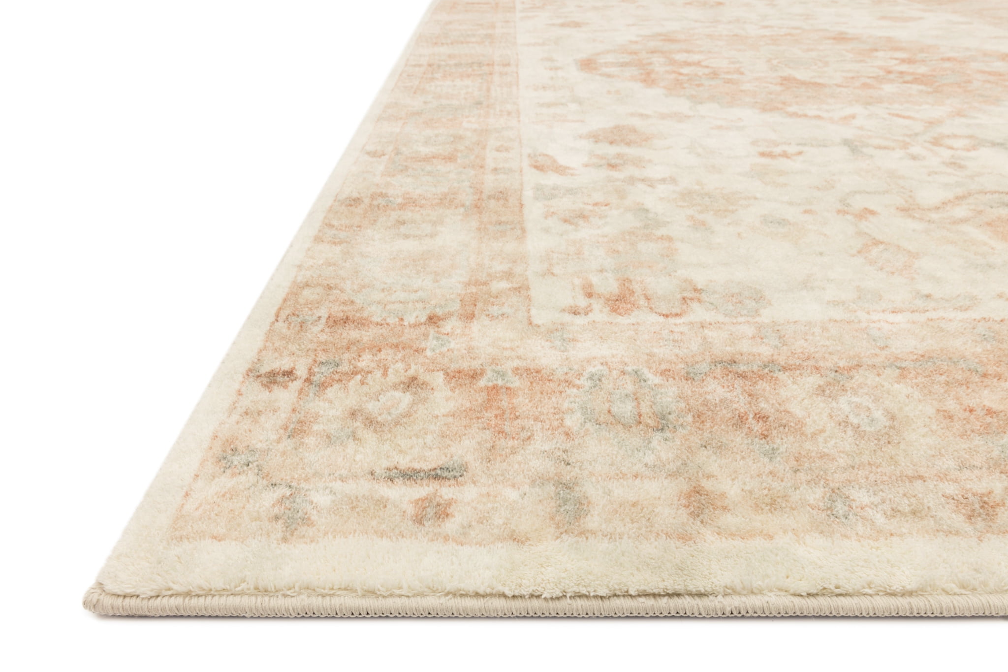 Loloi Rosette Ivory / Terracotta 5'-0" x 7'-6" Area Rug