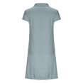 thumbnail image 5 of BLVB Womens Dress Summer Casual Short Sleeve Button Lapel Shirt Dress Knee Length Dress with Chest Pockets, 5 of 7