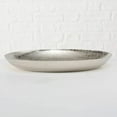 thumbnail image 5 of Grand Hotel Centerpiece Plate Trays, Set of 2, Hand Cast Polished Silver Aluminum, Reflective Rounds, Textural Hammered Surface, 16.5 D and 13 Inches, 5 of 6