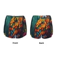 thumbnail image 3 of Balery Colorful Owl Forest Pantalones cortos deportivos para mujer con forro y dos bolsillos, elásticos, para entrenamiento, gimnasio, yoga-XX-Large, 3 of 7