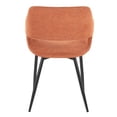 thumbnail image 5 of LumiSource Black Metal, Orange Fabric Margarite Chair - Set of 2, 5 of 8
