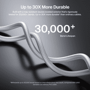 Belkin BoostCharge Braided USB-A to USB-C Cable (5ft) for iPhone 16 Series, iPhone 15 Series, Samsung Galaxy, Note, Pixel Devices iPad Pro, More - Silver