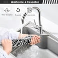 thumbnail image 5 of Coolnut Strip Lines Sink Splash Guard for Faucet 2 Packs Faucet Absorbent Mats, Geometrical Faucet Handle Drip Catcher for Kitchen, Bathroom,Sink Mat, Dish Drying Mat, 30"x5.5" RV, 5 of 7
