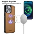 thumbnail image 6 of Compatible with Magsafe for iPhone 16 Pro Wallet Case Magnetic Card Holder, RFID Blocking 2 in 1 Detachable Kickstand Premium PU Leather Shockproof Back Phone Case for Women Men,Brown, 6 of 11