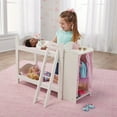 thumbnail image 3 of Badger Basket Doll Bunk Bed with Clothing Armoire and Hangers for Dolls up to 22 inches - White, 3 of 10