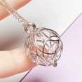thumbnail image 6 of ABPETE 925 Sterling Silver Flower Pearl Cage, Openable Hollow Cage Lockets Pendant Cage, Charm Pendants for DIY Necklace Jewelry Making Women's Gift(white Gold), 6 of 7