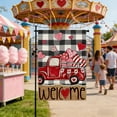 thumbnail image 4 of Valentine's Day Garden Flag 12.59x18.50 Inch Red Heart Hanging Yard Sign Double Sided Small Love Holiday Decor for Anniversary Wedding Valentines House Outdoor Decor(A), 4 of 6