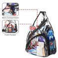 thumbnail image 3 of Clear Sling Bag, Clear Bag Stadium Approved, Transparent Shoulder Crossbody Backpack Chest Casual Daypack for Concert Stadium Sport Work-Black, 3 of 5